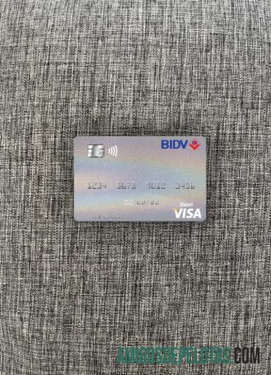 Cartão de Débito Vietnam BIDV Visa Photolook Front amostra